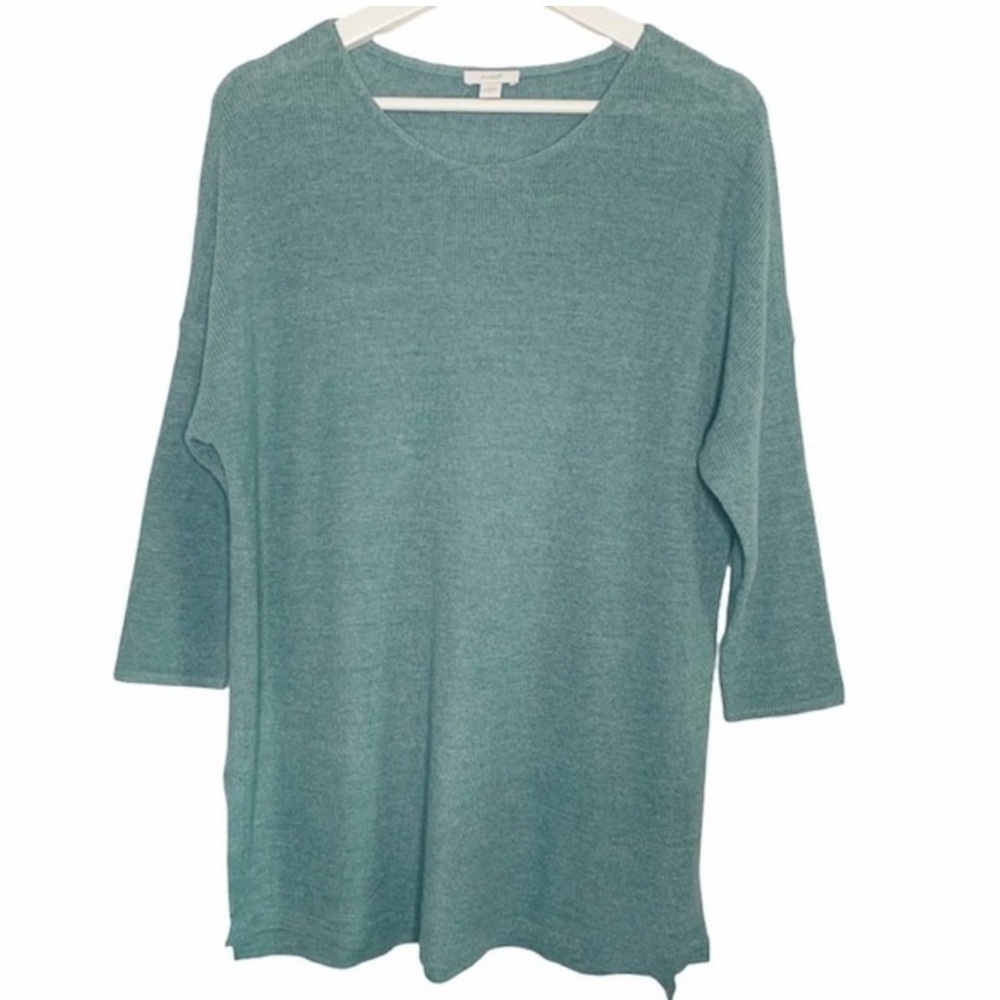 J Jill PureJill Lightweight Oversized Tunic Sweater Size Medium Linen blend